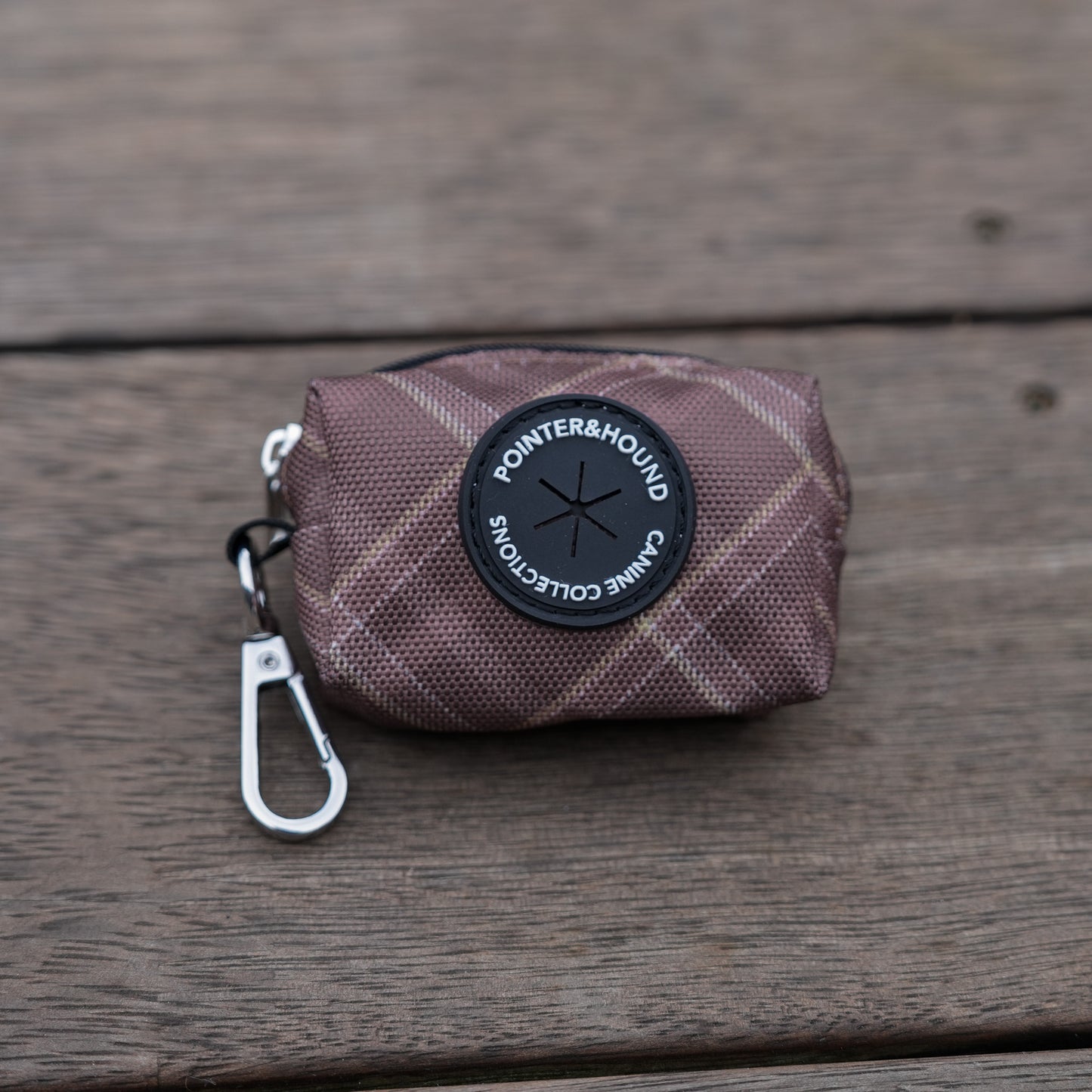 Poop Bag Holder - Brown Tartan