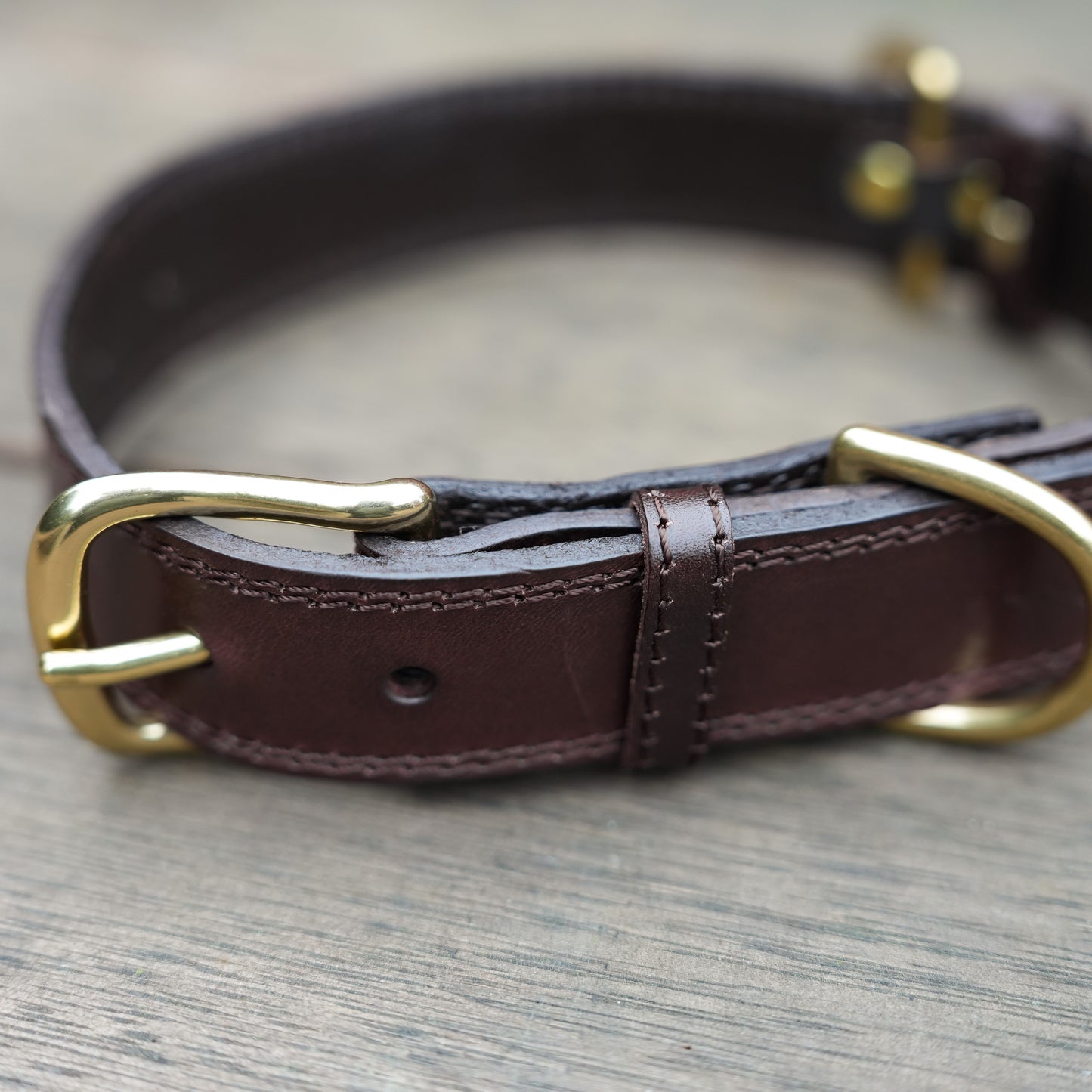 Luxe Leather Collar - Rich Brown