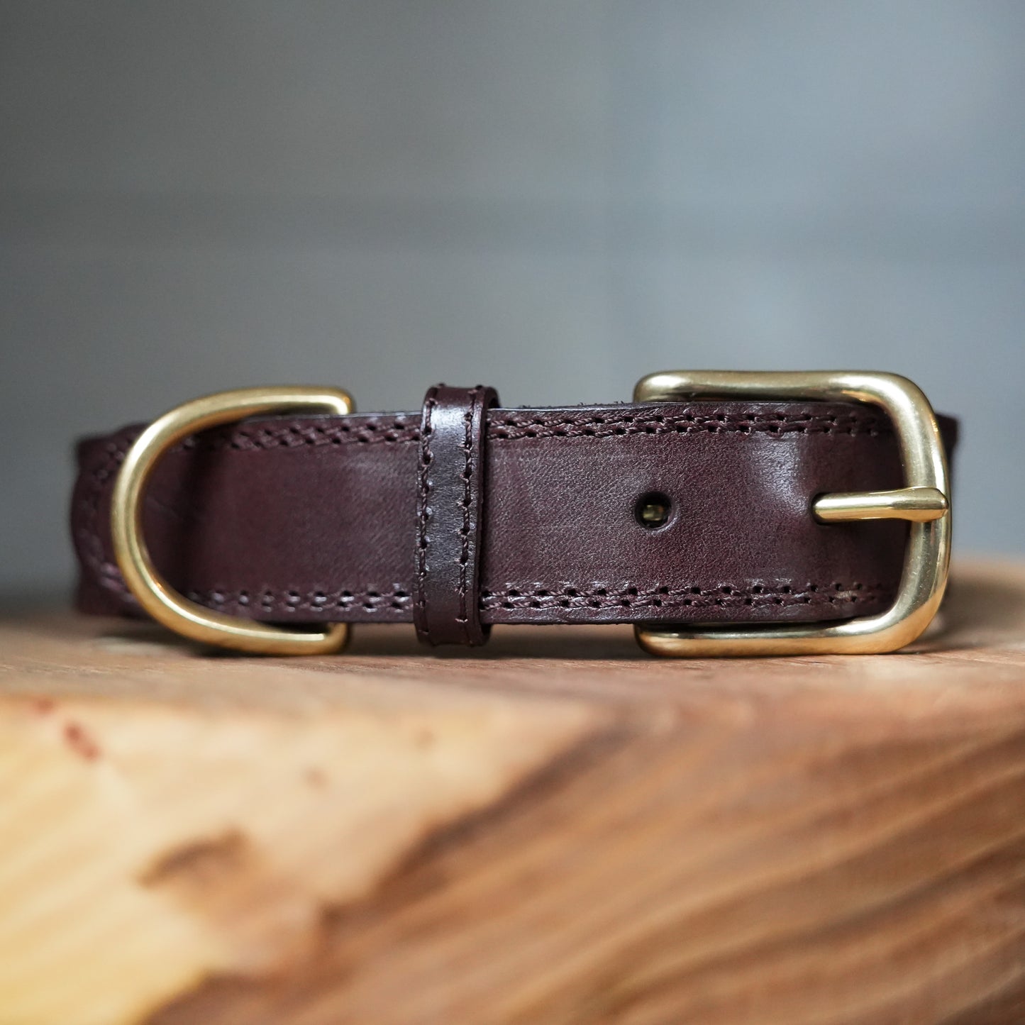 Luxe Leather Collar - Rich Brown