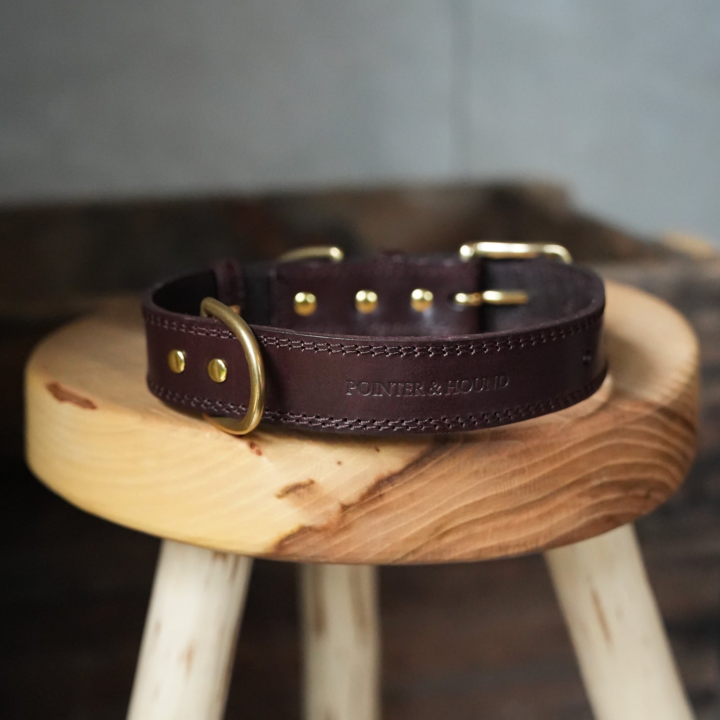 Luxe Leather Collar - Rich Brown