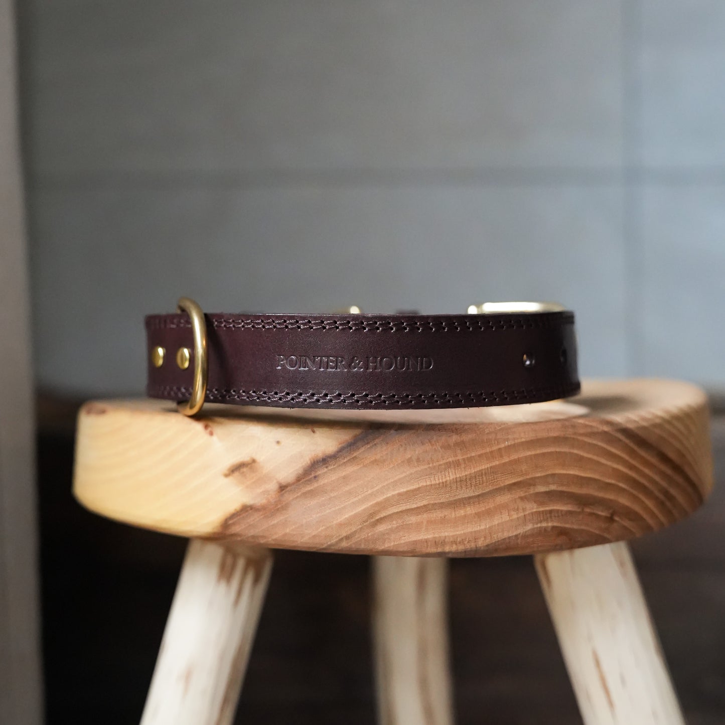 Luxe Leather Collar - Rich Brown