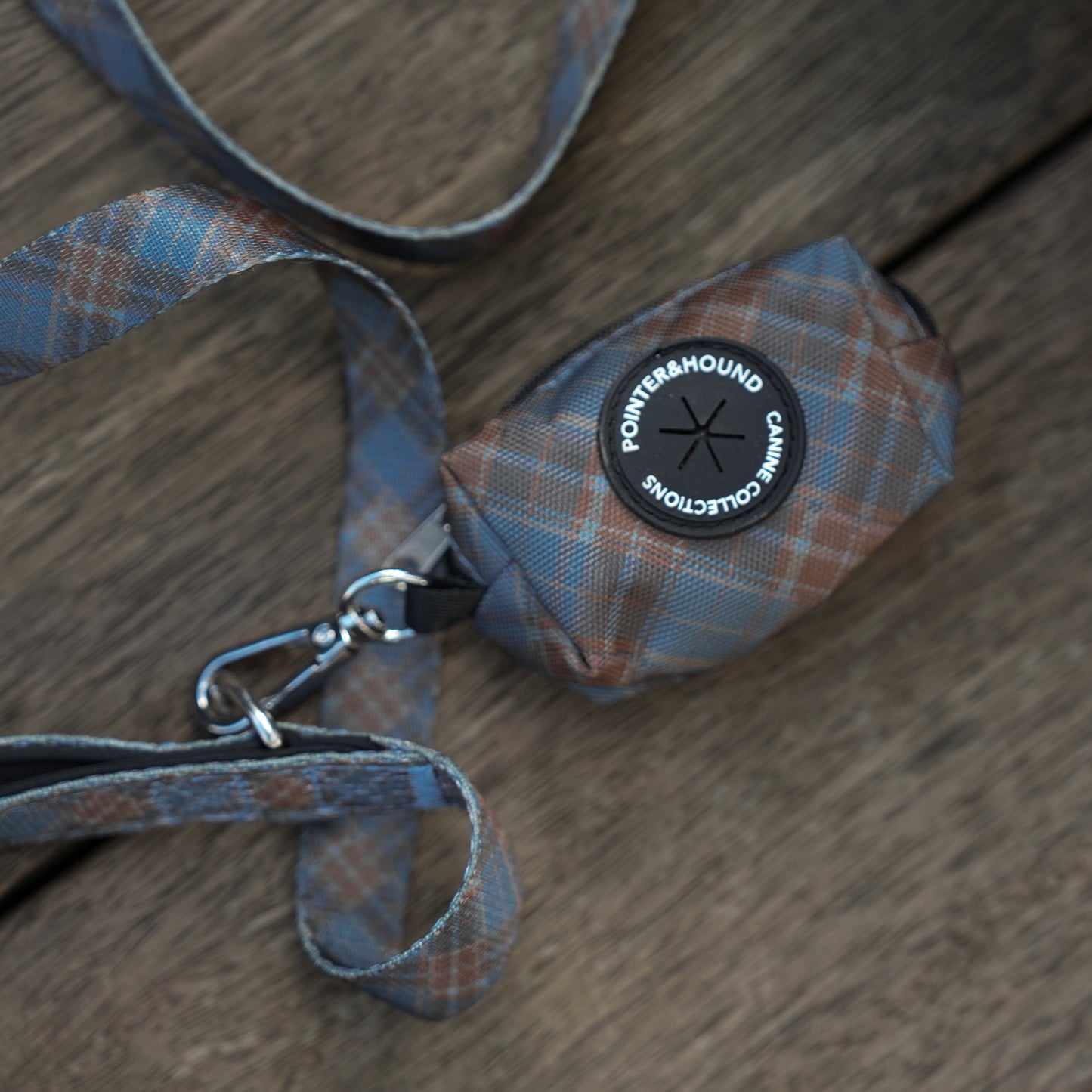 Poop Bag Holder - Blue Tartan