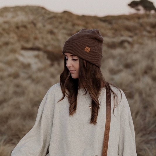 Merino Beanie - Brown