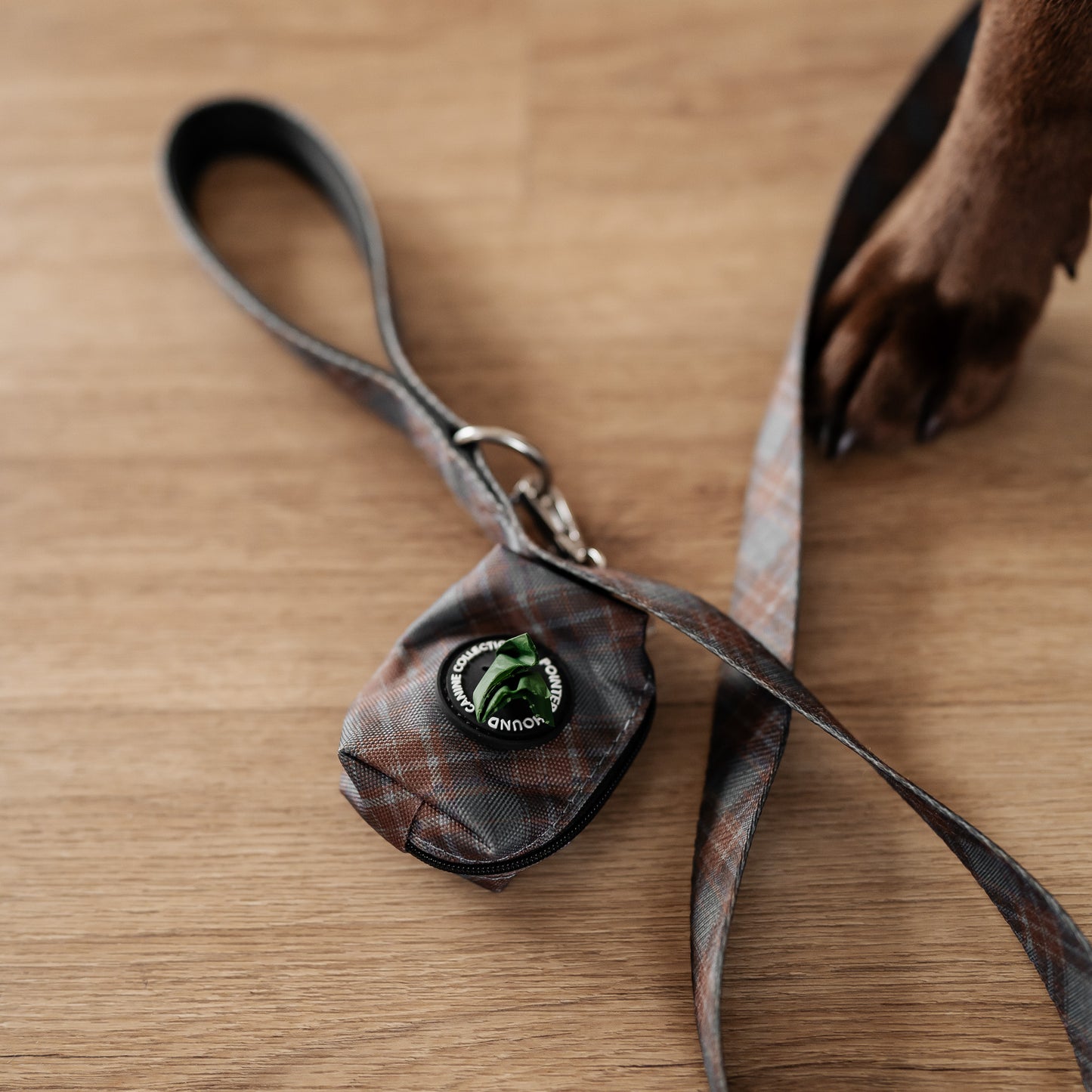 Poop Bag Holder - Blue Tartan