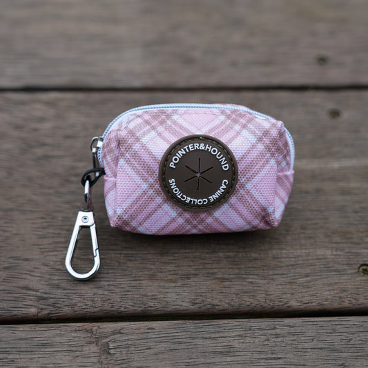 Poop Bag Holder - Pink Tartan