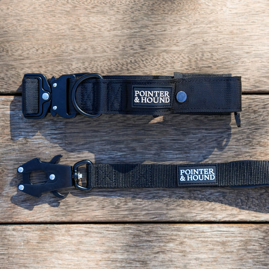 Tactical Collar + Leash Combo - Black