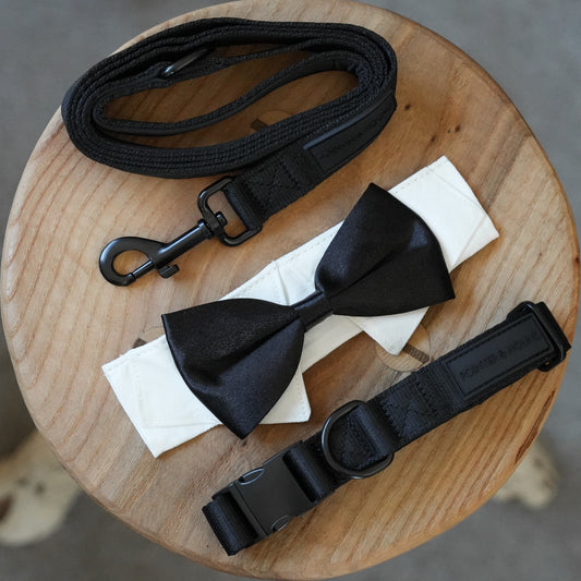 Wedding Set - Black Bow Tie