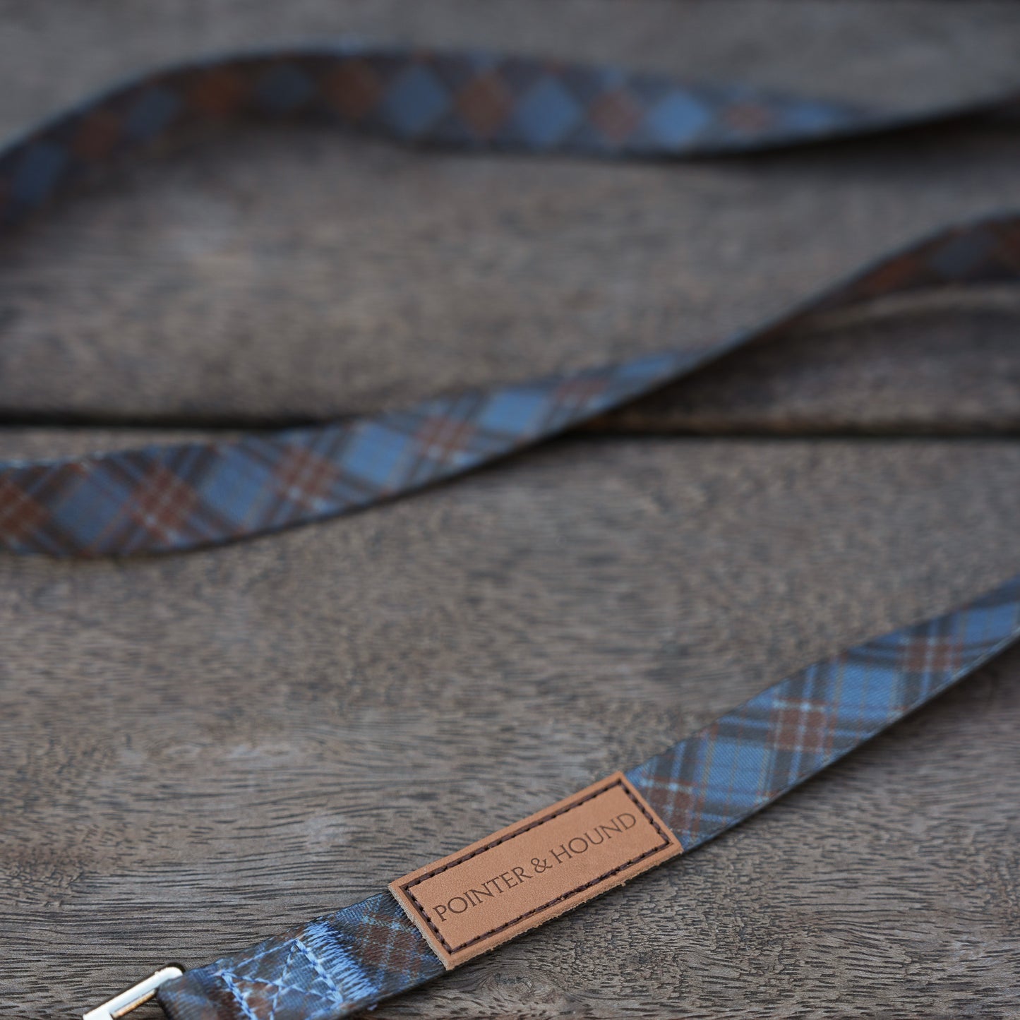 Signature Leash - Blue Tartan