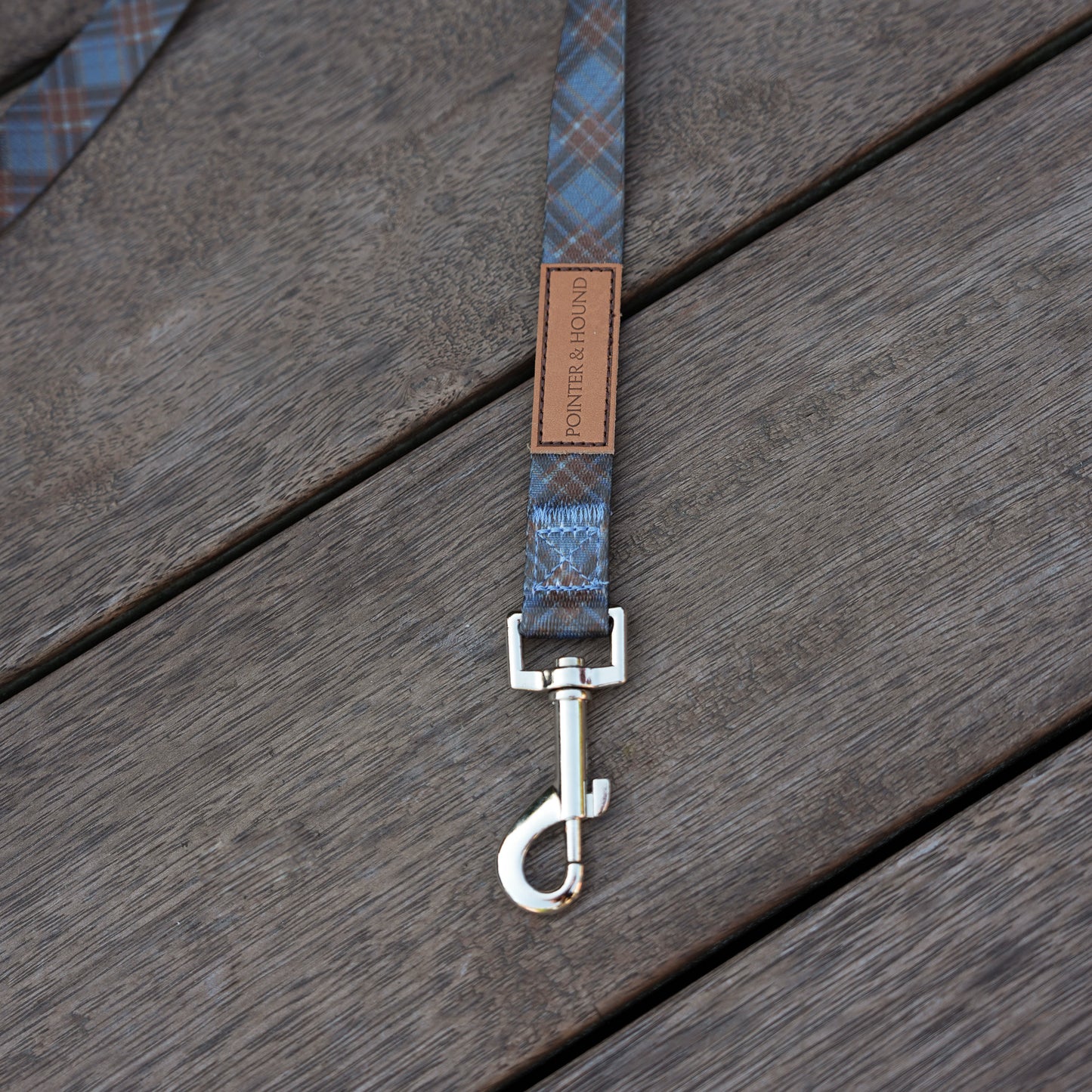 Signature Leash - Blue Tartan
