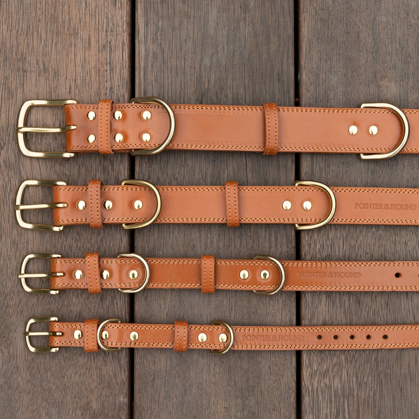 Luxe Leather Collar - Tan