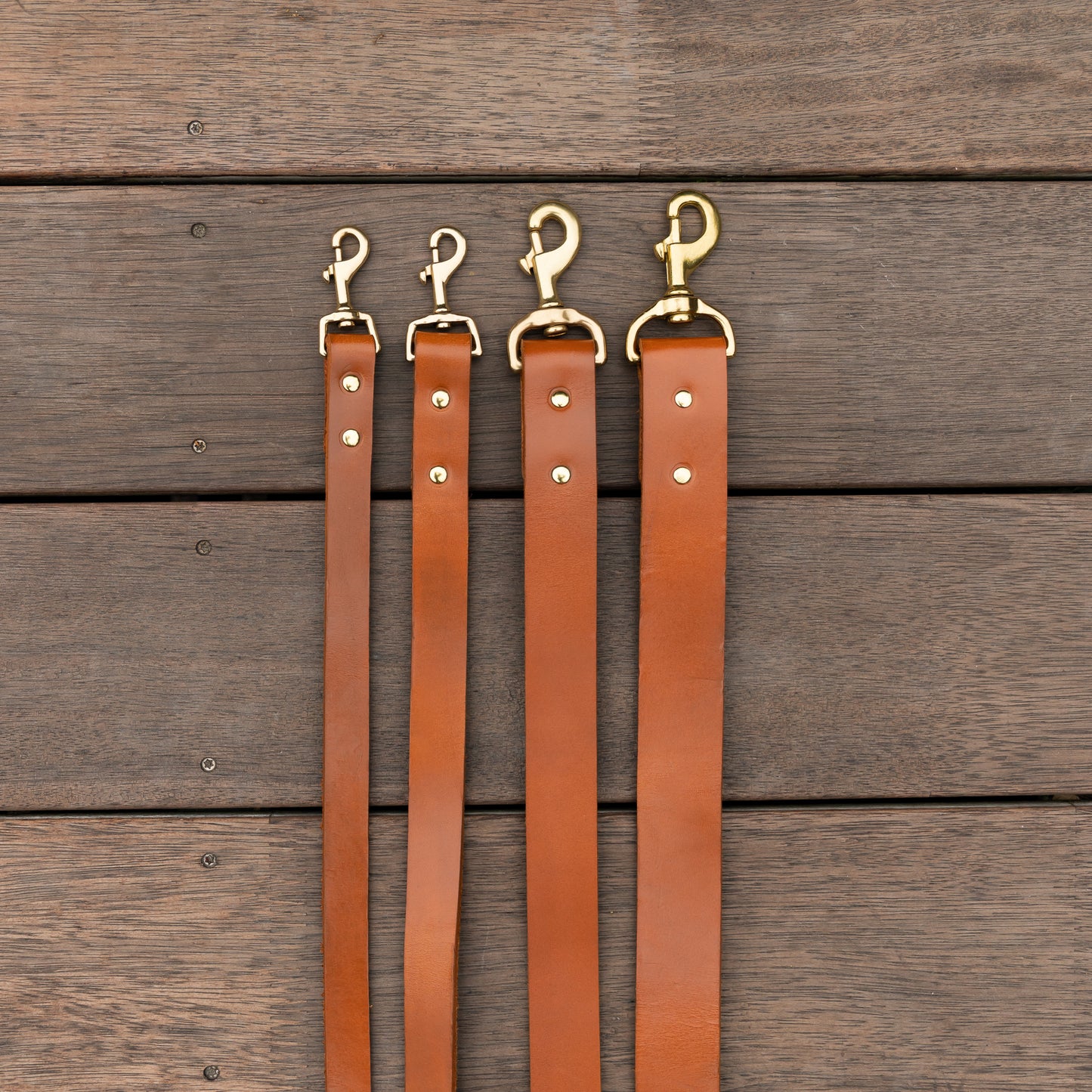 Luxe Leather Collar & Leash set - Tan