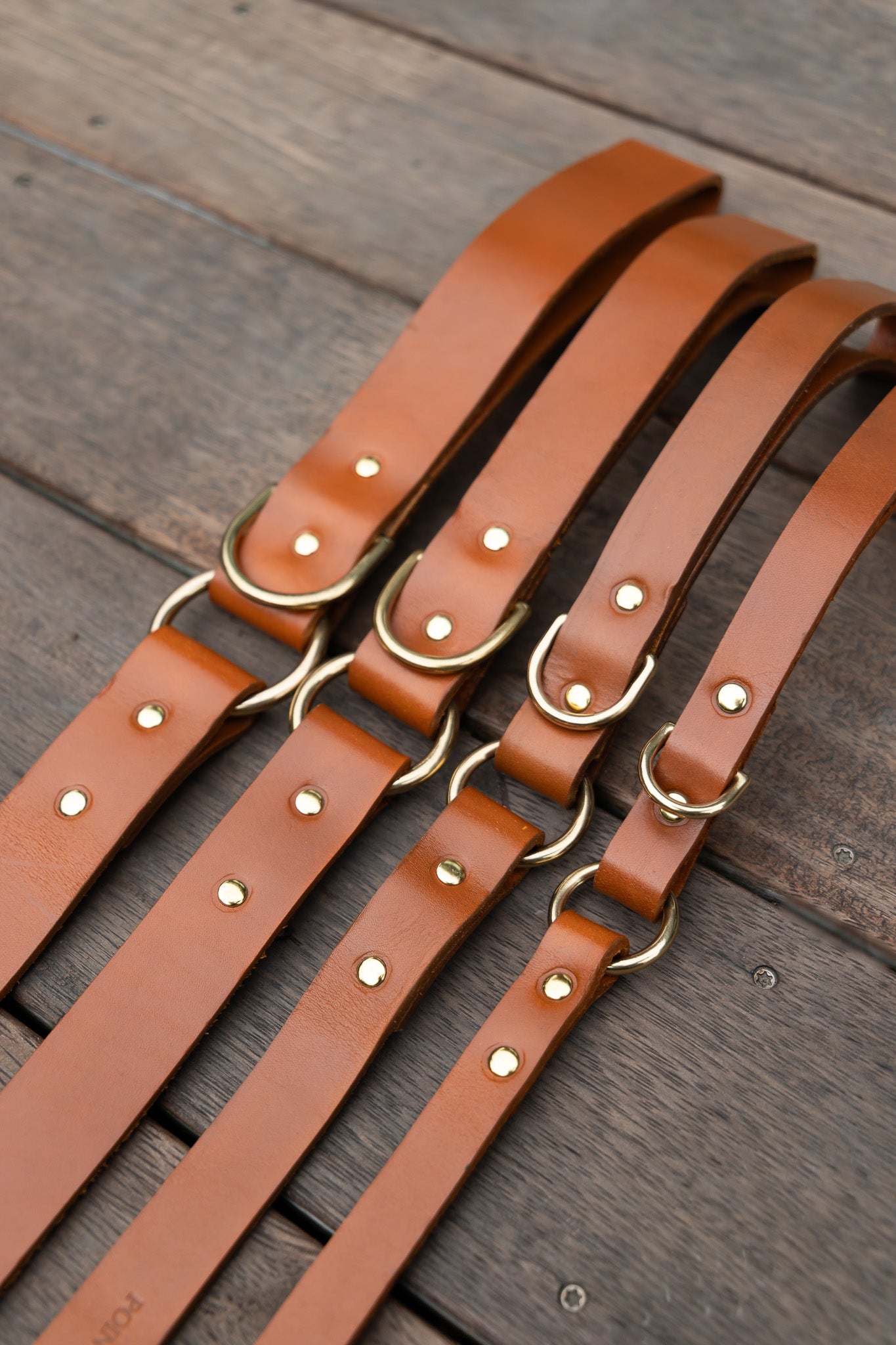 Luxe Leather Collar & Leash set - Tan