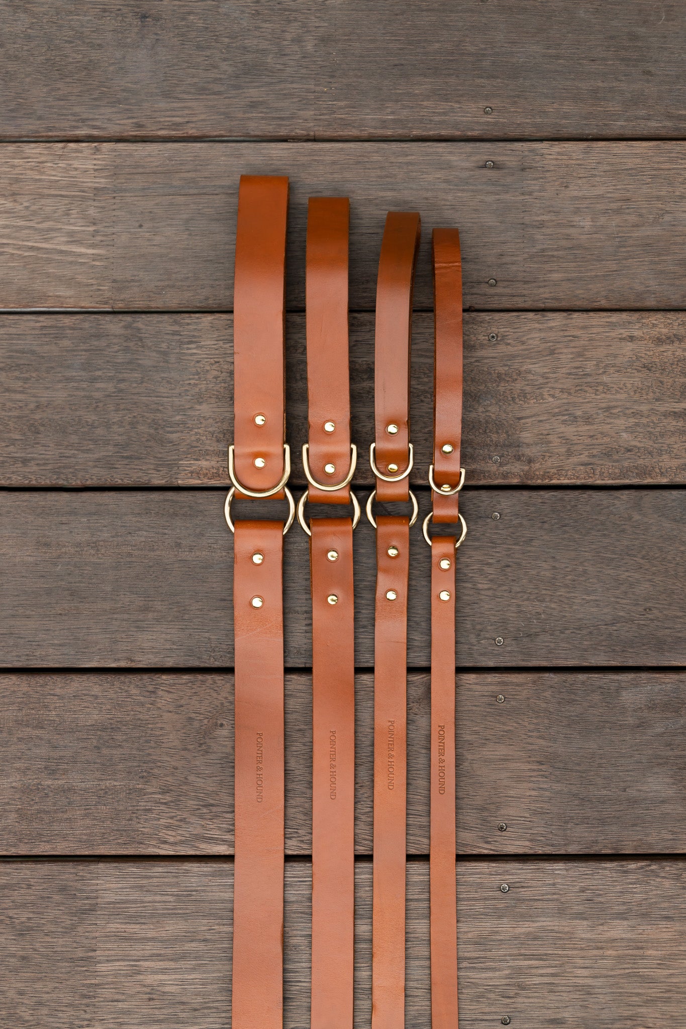 Luxe Leather Collar & Leash set - Tan