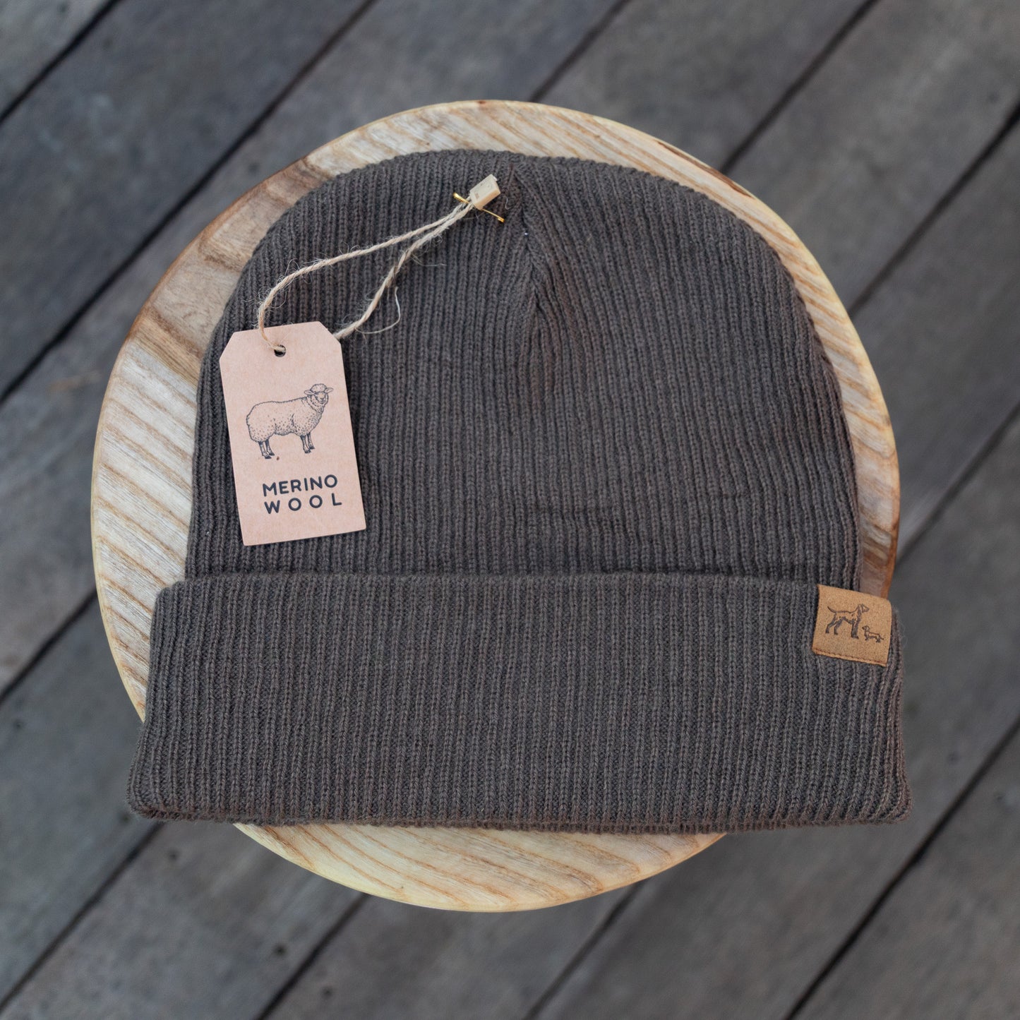 Merino Beanie - Brown