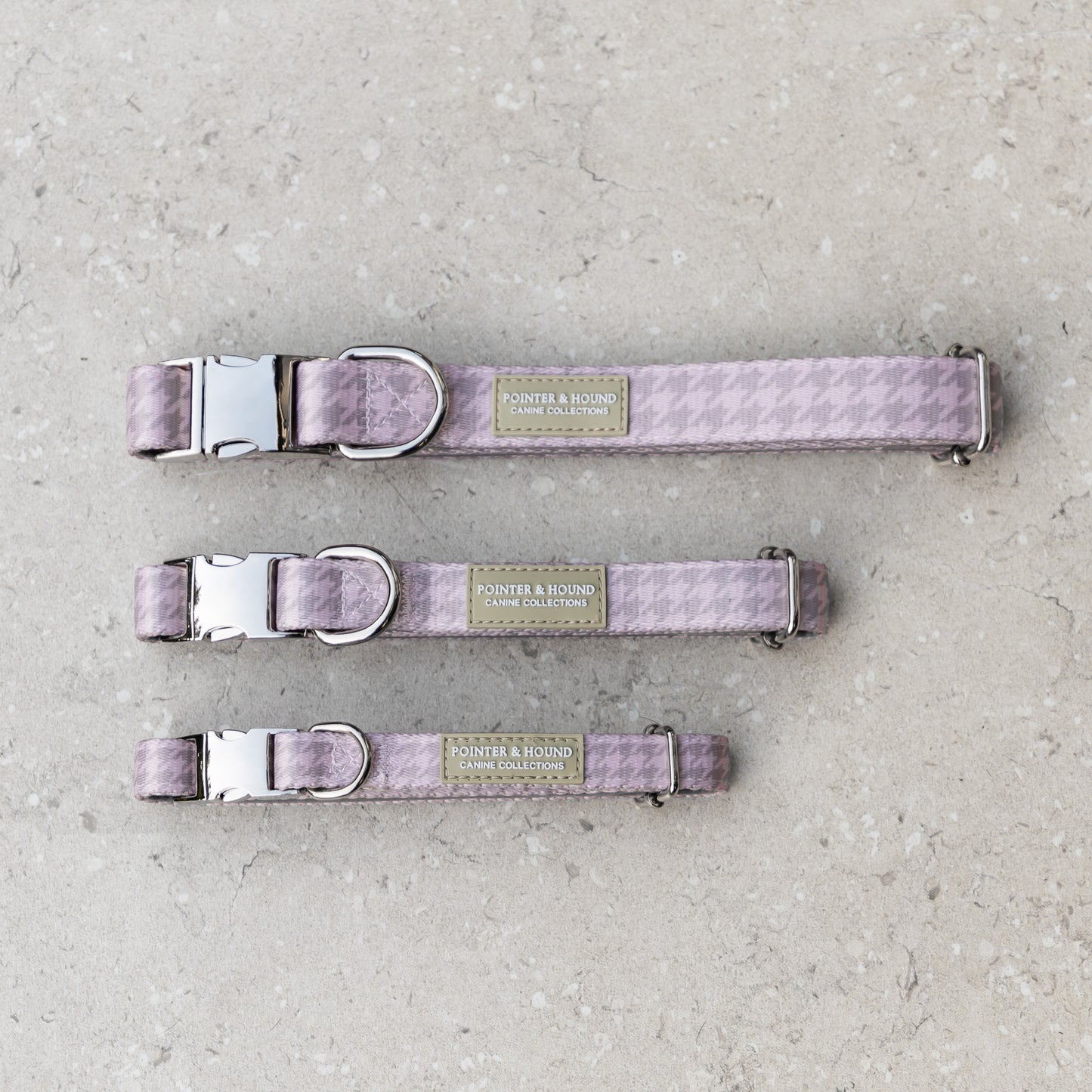 Fabric Collar - Lilac Houndstooth