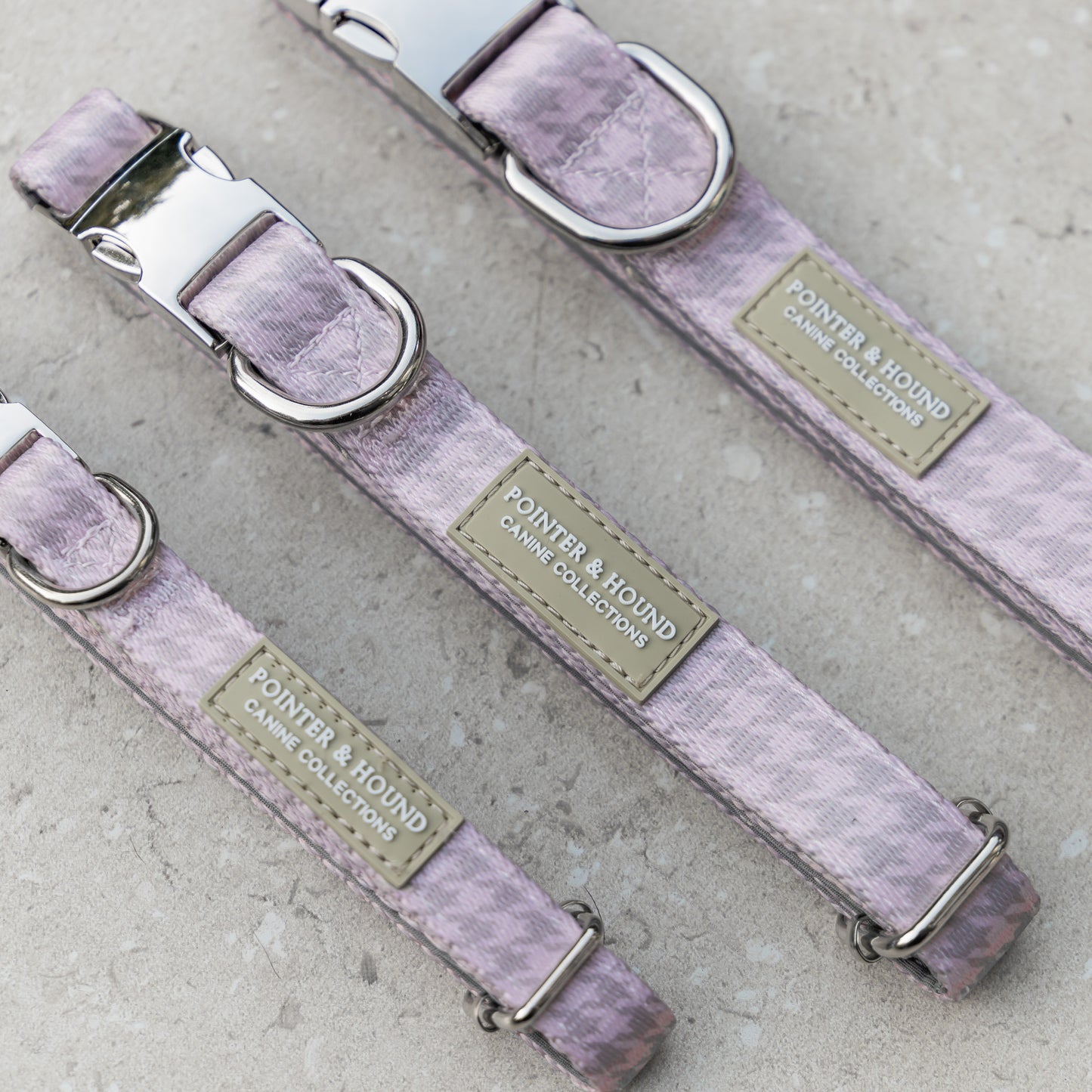 Fabric Collar - Lilac Houndstooth