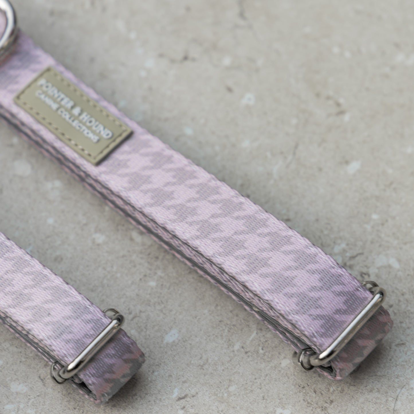 Fabric Collar - Lilac Houndstooth