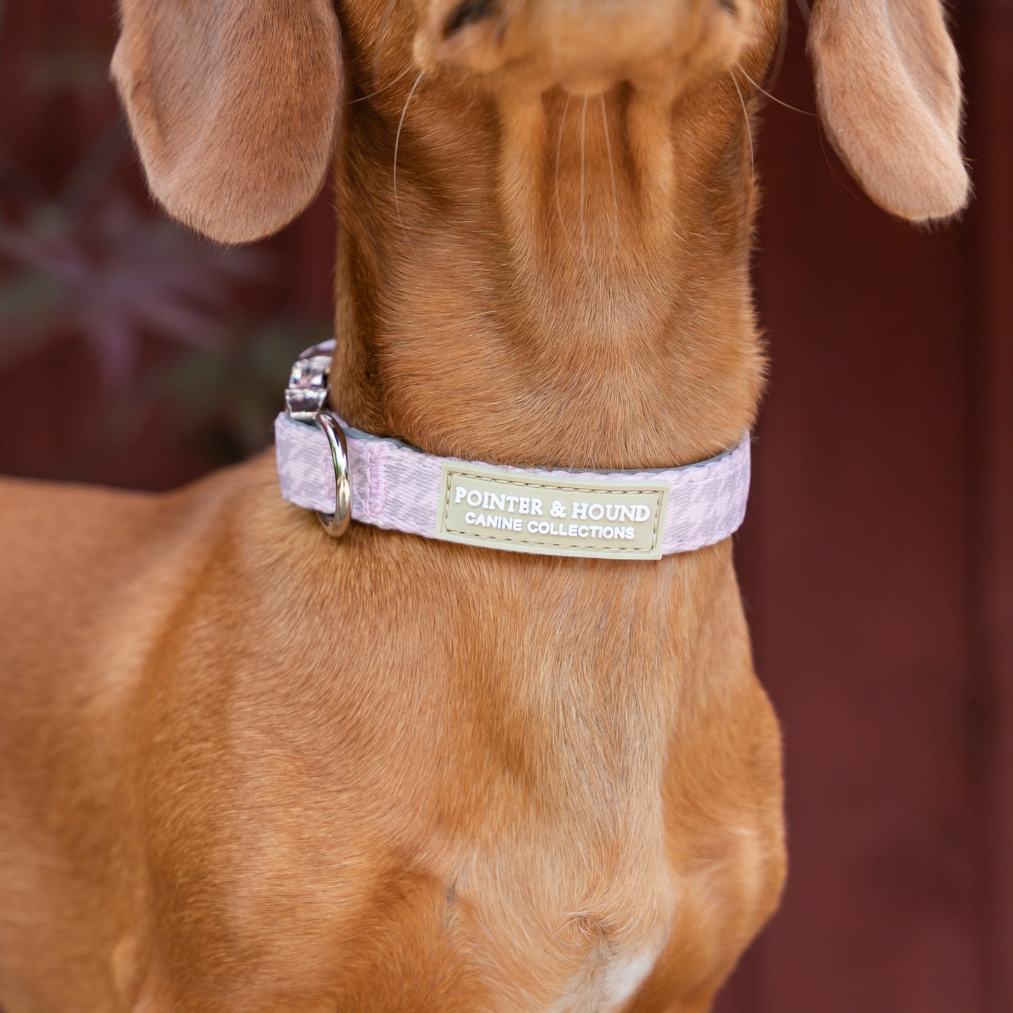 Fabric Collar - Lilac Houndstooth