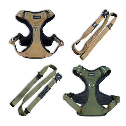 Double Tactical Harness & Leash